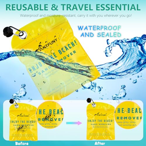 Antfuny Sunlight Yellow Triangle Sand Remover for Beach Cleaning, Travel & Family Use