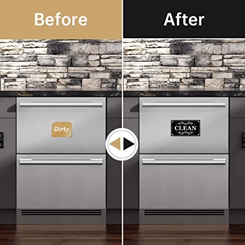 PSLER Clean Dirty Dishwasher Magnet Indicator Sign for Kitchen Organization