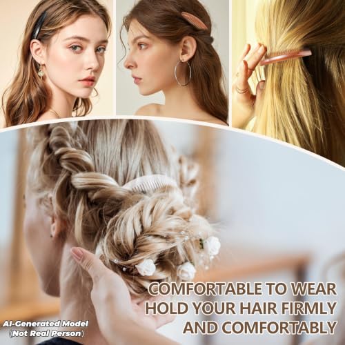TIPTAP 6 Pack 3.15-Inch French Hair Side Combs - Styling & Grooming