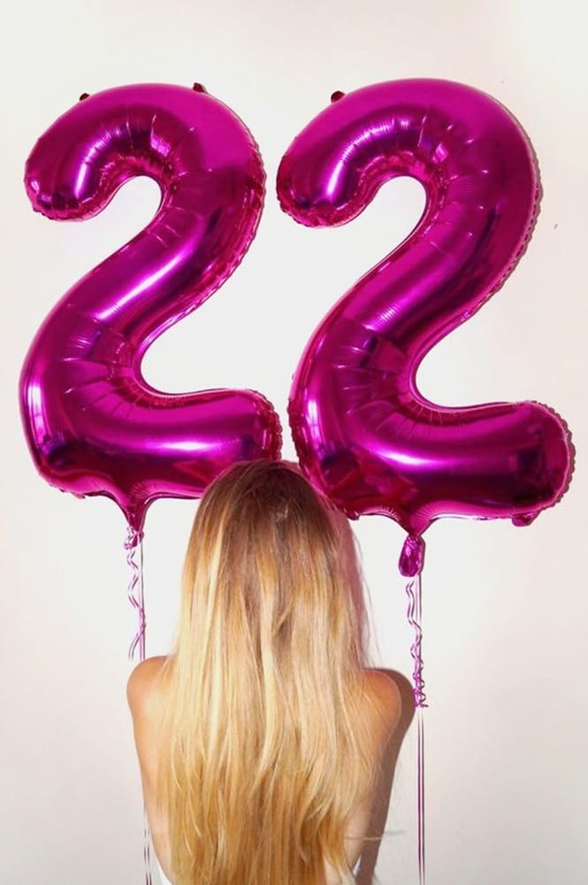 Number 0 Balloons - 40 Inch Hot Pink Number Balloons for Birthday, Wedding, Baby Shower Decorations