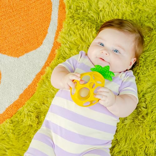 Bright Starts Oball Pineapple Teether Toy for Infants - BPA Free