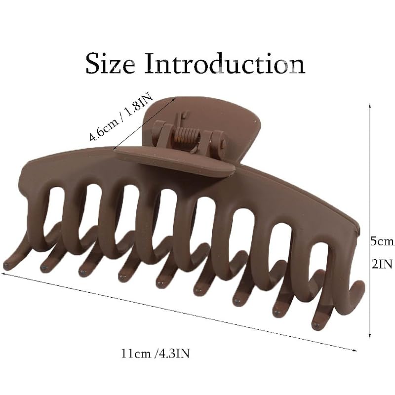 Large Hair Claw Clips 4-Piece Set Non-Slip Strong Hold for Thick and Thin Hair