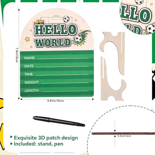 Hello World Newborn Announcement Sign - Wooden Birth Plaque