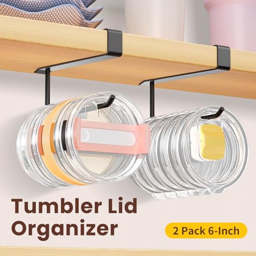 Tumbler Lid Organizer for Yeti & Stanley Mugs - 2 Pack, Black