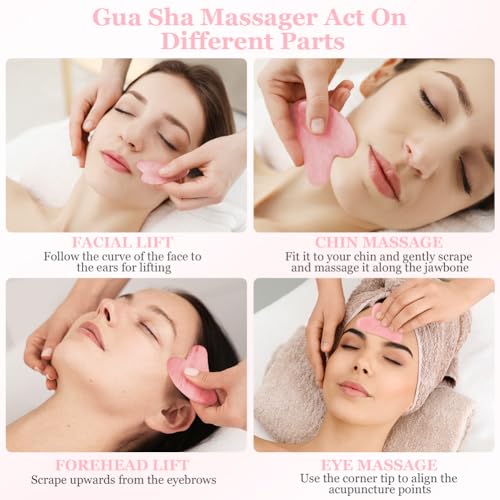 URAQT Stainless Steel Gua Sha Facial Tool for Skin Tightening and Massage