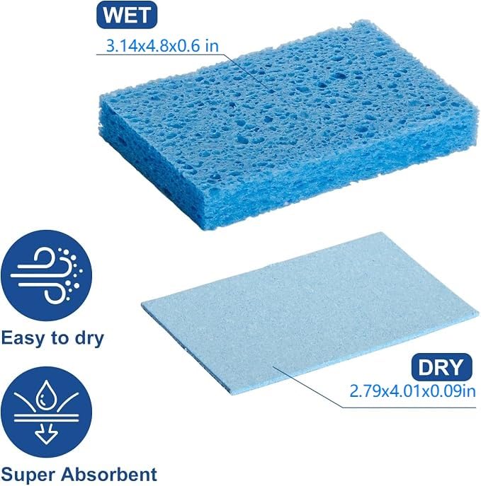 Reusable Cellulose Sponges for Kitchen Cleaning - Eco-Friendly