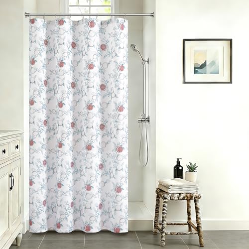 XWZO Vintage Lemon Floral Shower Curtain - Waterproof 48x72 Inch Set