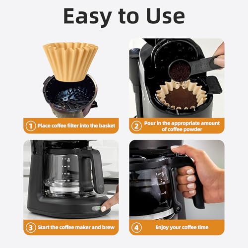Vekniqo 100-Pack 5 Cup Coffee Maker Filters Compatible with Mr. Coffee