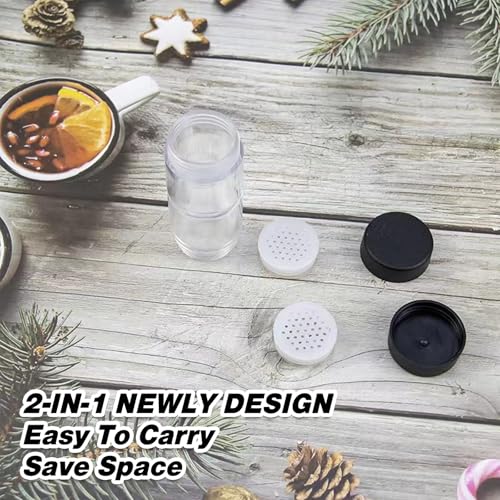 Sunmei 2-Pack Salt & Pepper Shaker Set - Moisture Proof, Airtight, Portable for Camping & Outdoors