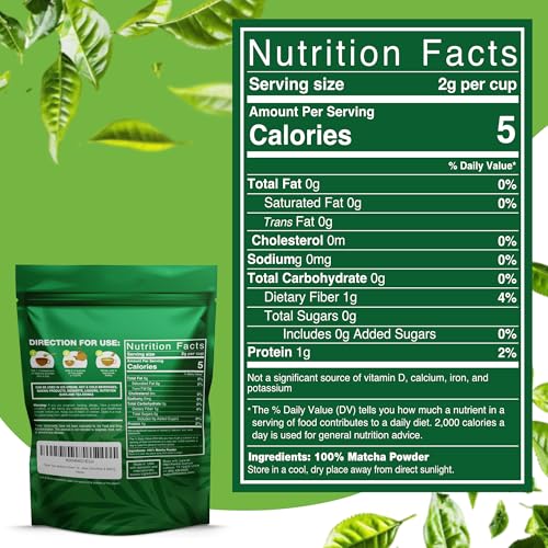 Total Tea USDA Organic Matcha Green Tea Powder - 4 Oz Premium Grade