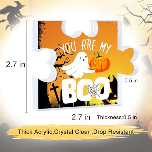 Acrylic Ghost Puzzle Halloween Decor Spooky Boo Basket Stuffer Gift