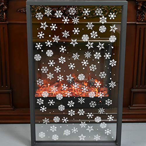 340+ Snowflake Window Clings - Reusable Christmas Decor