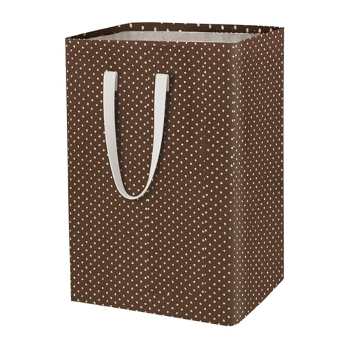 TeLUVHome Collapsible Laundry Hamper with Leather Handles - Large Waterproof