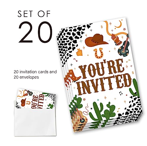 My First Rodeo Birthday Party Invitations - Set of 20