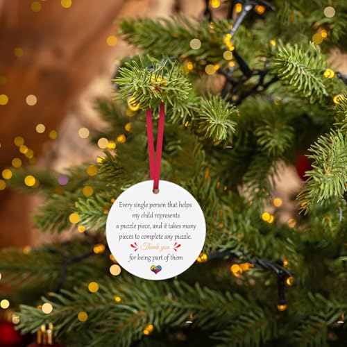 Ceramic Autism Awareness Ornament | Thank You Gift for Teachers