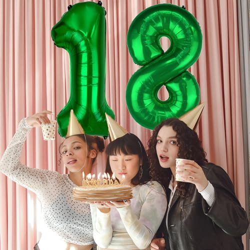 40 Inch Number 6 Foil Balloon for Birthday & Celebration - Green