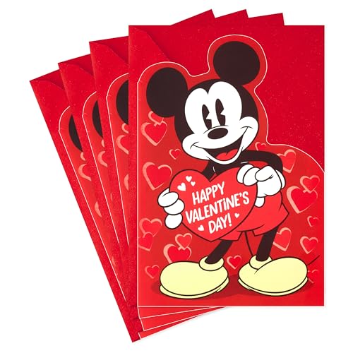 Mickey Mouse Valentine's Day Cards - Pack of 4 by Hallmark