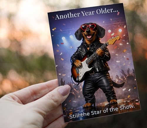 Funny Rockstar Birthday Card for Men | 5x7 with Envelope
