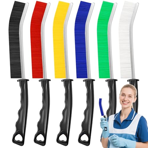 6-Pack Curved Crevice Cleaning Brushes for Hard-to-Reach Areas