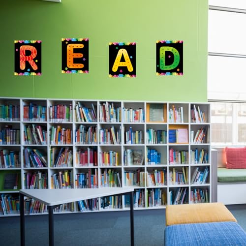 COCHIE Reading Posters Set of 4 - Classroom Decor for Kids