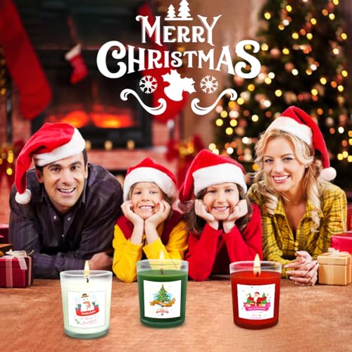 Christmas Scented Votive Candle Set - 12 Pack with Apple & Cinnamon, Vanilla Cake, Cedar Scents