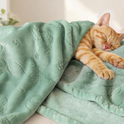 BORITAR Ultra Soft Baby Blanket - 3D Elephant Design, Sage Green, 30x40
