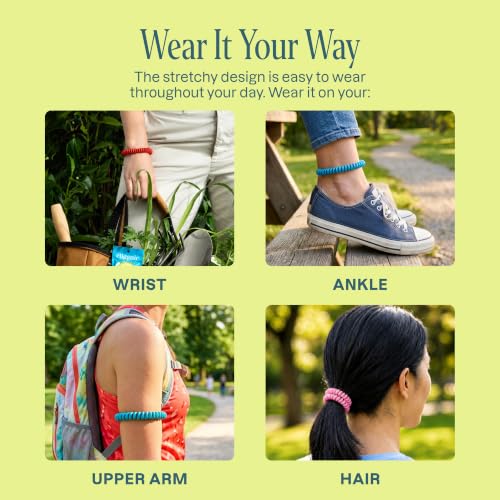 Cliganic 10 Pack Mosquito Repellent Bracelets - Rainbow Colors