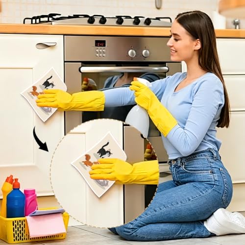 PRESSINART Cat Swedish Dishcloths 6 Pcs Reusable Kitchen Towels Cute Cat Pattern Quick Drying Absorbent Cleaning Cloths - Variation Cat-1