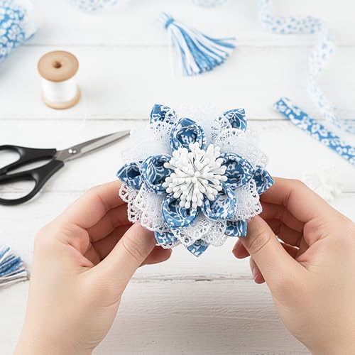 800PCS Double Head White Pearlized Flower Stamen for DIY Crafts