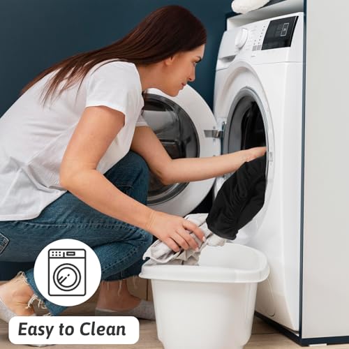 JJUNW 2-Pack Toilet Tank Covers - Elastic Polyester Bathroom Decor