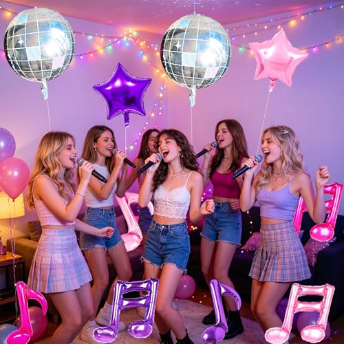 Kpop Music Note Balloons - 10 Pack for Birthday Parties