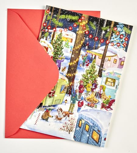 Fun Whimsical Advent Calendar Greeting Cards - Set of 12 with Envelopes