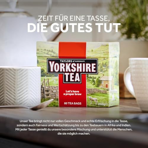Yorkshire Red Black Tea Bags - Full Bodied Breakfast Tea, 80ct (Yorkshire Tea)