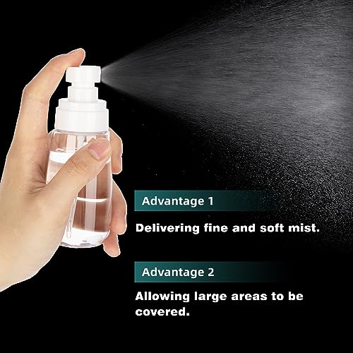 GIVITASOT Fine Mist Travel Spray Bottles 1oz 3-Pack Clear Refillable Containers