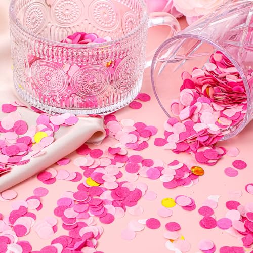 8000pcs Pink Tissue Confetti Dots for Party Decorations