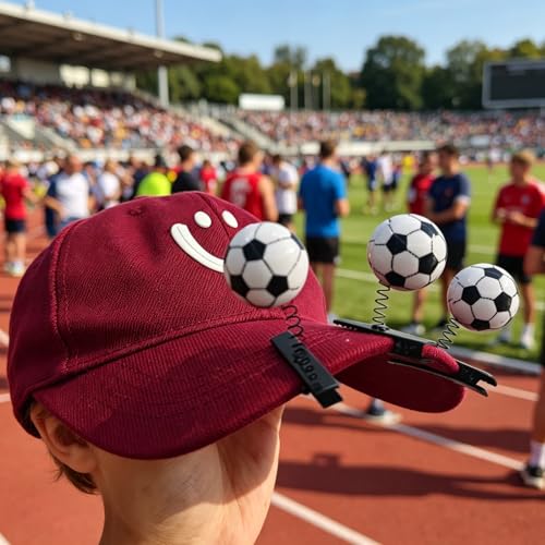 Soccer Ball Spring Hair Clips 3-Pack - Novelty Football Alligator Hair Accessories for Sports Fans and Party Favors