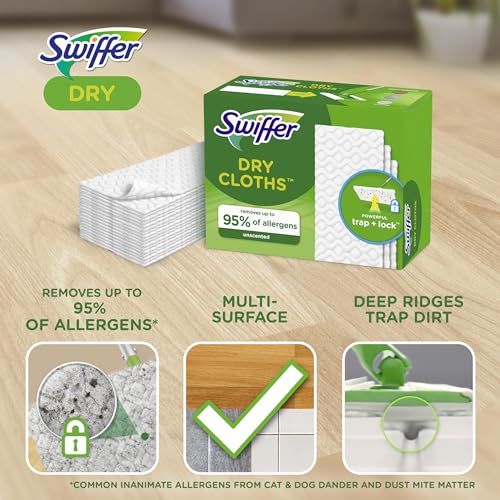 Swiffer Sweep + Mop Dry Pads Refill - 52ct Unscented Cleaning Cloths