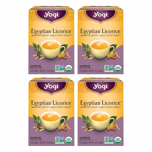 Yogi Egyptian Licorice Organic Tea, 64 Count (Pack of 4)