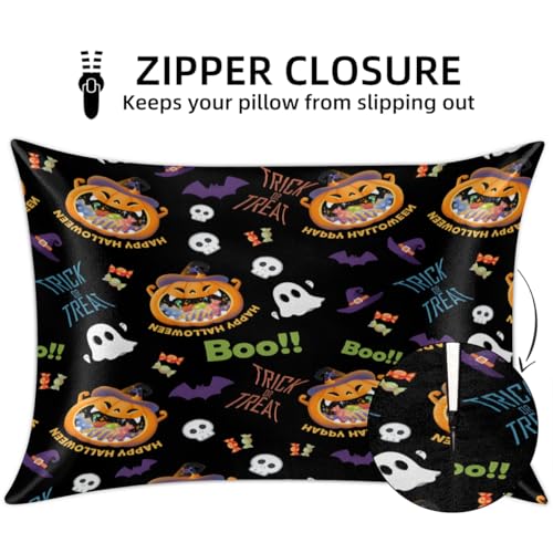 Pardick Pumpkin Satin Pillowcase for Hair and Skin - Queen 20x30 Inches