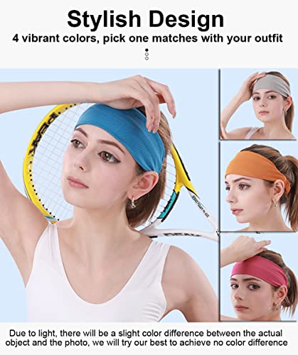 SUJAYU Women's 4 Pack Wide Headbands Non Slip Moisture Wicking