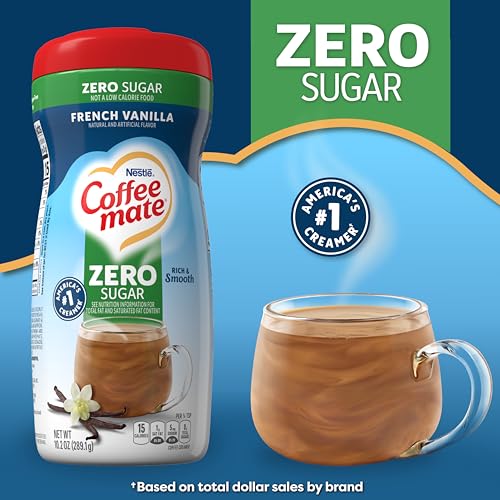 Coffee mate Sugar-Free French Vanilla Powdered Coffee Creamer, 10.2oz (6 Pack)