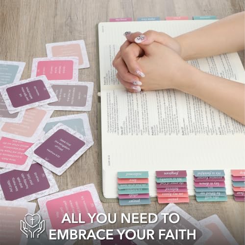 Bible Verse Cards Set - 60 Inspirational Scripture Mini Cards for Devotion & Gifting