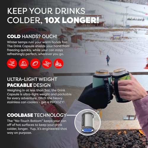 PHOOZY Insulated Can Cooler for 12 oz Cans - Blue NASA-Tech Drink Sleeve