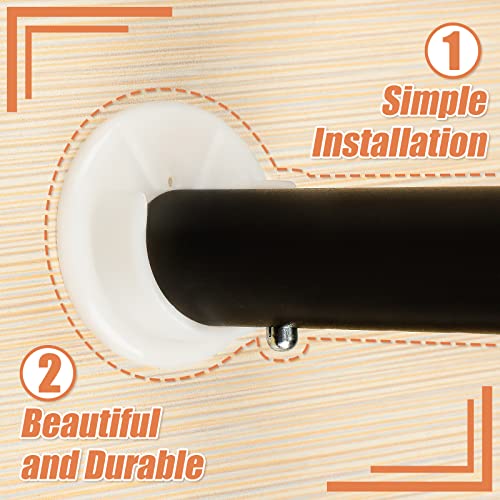 Amyhill 8-Piece Closet Rod Socket Bracket Set, 1-3/8 Inch