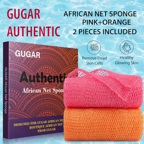 GUGAR Authentic African Exfoliating Net Sponge Body Scrubber