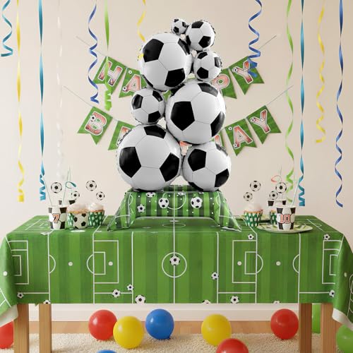 59-Inch Giant Soccer Balloon Set - 2PCS Self-Standing Foil Decoration