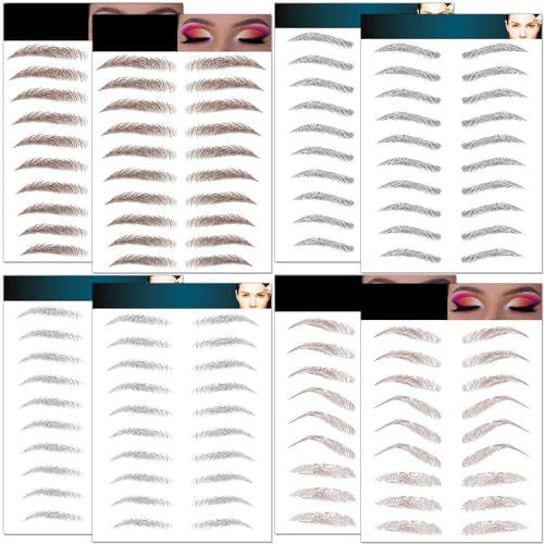 KATIBOLY Eyebrow Tattoo Stickers 84 Pairs Waterproof Hair-Like False Brows