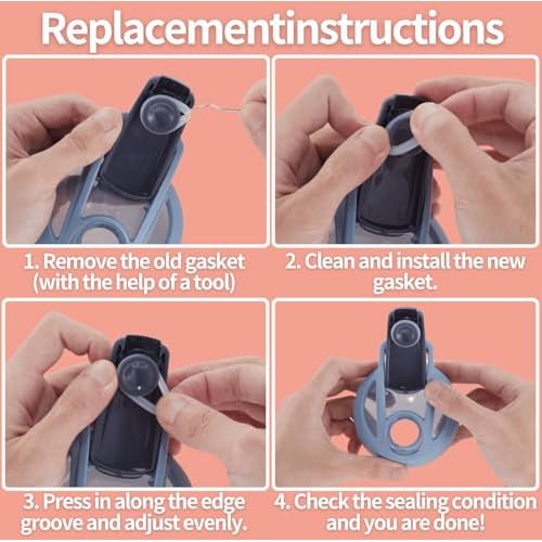 9PCS Shaker Bottle Gasket Replacement for BlenderBottle Strada Shaker Cup Stainless Steel Water Bottle£¬Wire Whisk Bottle Gasket£¬Compatible with Blender Bottle Strada Protein Shaker Bottle£¨Flip lid£©