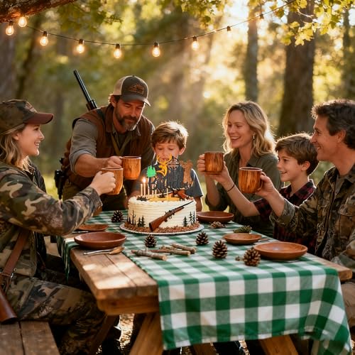 Hunting Cake Topper - Happy Birthday Deer Hunter Decoration