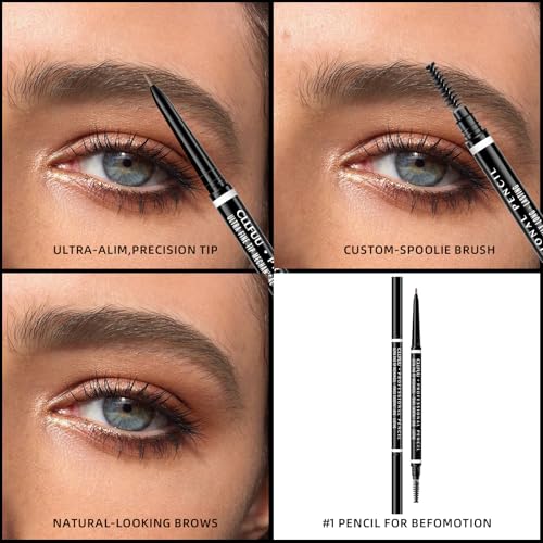 CLLFUU Waterproof Precision Micro Eyebrow Pencil Taupe 2 Pcs